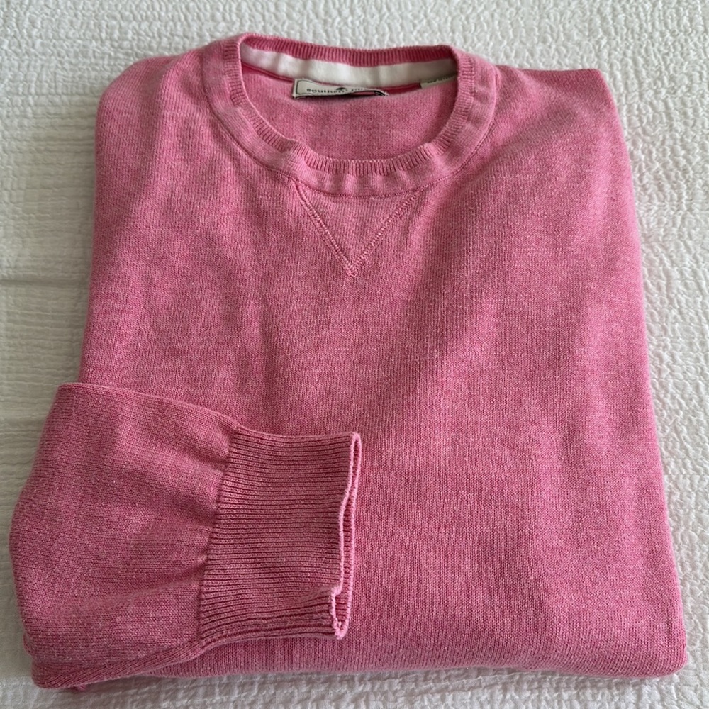 Southern Pines, men’s crewneck sweater, 100%, cotton, size large,Smoke Free home
